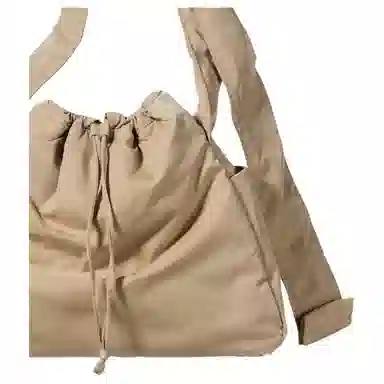 UNIQLO Adjustable Strap Drawstring Shoulder Bag Beige