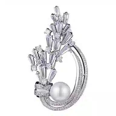 兰盈 原创设计轻奢小众 人造水晶 胸针 女款