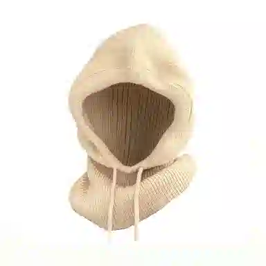 撞青春 巴拉克拉法帽秋冬款大头围防寒保暖毛线帽子护耳包头帽 聚酯纤维 针织帽 女款