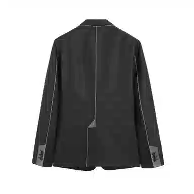 Andrew Mackenzie Single-Breasted Blazer Black