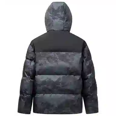 鸭鸭 青年时尚韩版潮流短款连帽户外运动休闲百搭防寒保暖迷彩面包羽绒服 男女同款