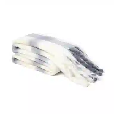 红豆 温暖柔软格纹经典舒适保暖礼盒装 涤纶 绒线围巾 男女同款情侣款