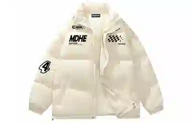 MGDOHOME Vintage Flame Zip-Up Cotton Jacket