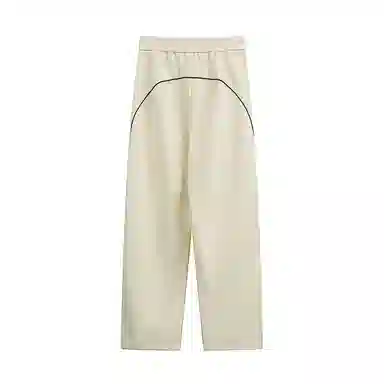 【dme】 美式潮牌高街复古纯色拼接撞色设计感宽松阔腿卫裤松紧腰百搭舒适透气垂感直筒休闲裤 男女同款