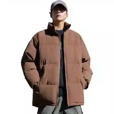 西行纪 美式高街设计感基础款户外休闲运动高级感宽松大码棉衣棉袄百搭简约学生立领防风防水面包服加厚保暖棉服外套 男女同款