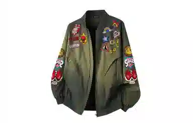 SOIEPLUS Vintage Streetwear Patchwork Jacket
