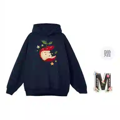 棉购 宽松薄款连帽长袖卫衣 女款