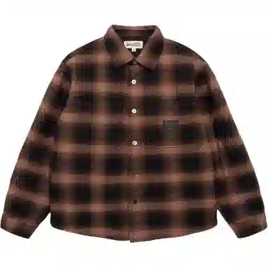 Stussy FW25 QUILTED PLAID SHIRT JACKET