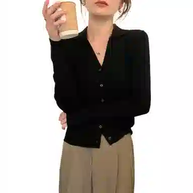 思蓓儿 纯色修身适中长袖针织衫 女款