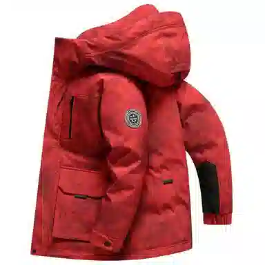 鸭鸭 山系户外系列 时尚潮流冬季工装保暖防寒休闲连帽羽绒服 男女同款