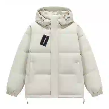 左岸 秋冬加厚保暖青少年港风连帽面包服棉衣休闲宽松简约纯色潮牌棉袄外套棉服 男款