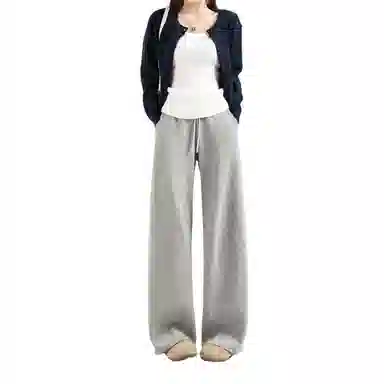 莫代尔 美式街头风低腰竹节面料抽绳香蕉裤休闲裤 女款