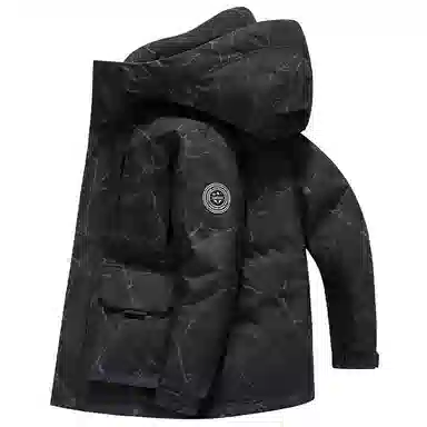 鸭鸭 山系户外系列 时尚潮流冬季工装保暖防寒休闲连帽羽绒服 男女同款