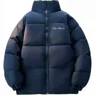 徐百货 复古潮流简约上衣外套高级感艺术签名字母基础款美式高街宽松面包服痞帅百搭棉服 男女同款