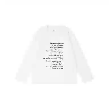 Cotton Aesthetic Letter Print Long Sleeve Tee
