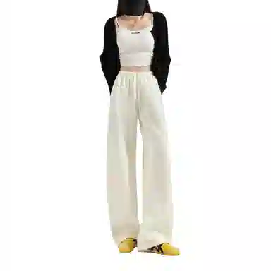 莫代尔 美式街头风低腰竹节面料抽绳香蕉裤休闲裤 女款