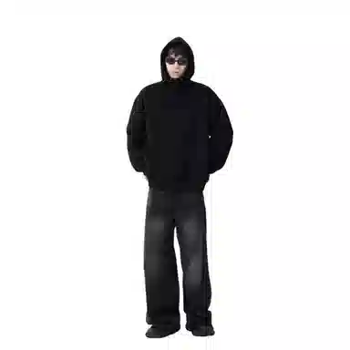 地界二 宽松休闲加绒卫衣 男款