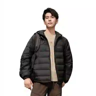 鸭鸭 户外运动连帽纯色羽绒服 男女同款