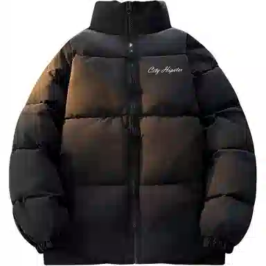 徐百货 复古潮流简约上衣外套高级感艺术签名字母基础款美式高街宽松面包服痞帅百搭棉服 男女同款