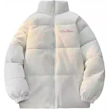 徐百货 复古潮流简约上衣外套高级感艺术签名字母基础款美式高街宽松面包服痞帅百搭棉服 男女同款