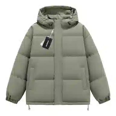 左岸 秋冬加厚保暖青少年港风连帽面包服棉衣休闲宽松简约纯色潮牌棉袄外套棉服 男款