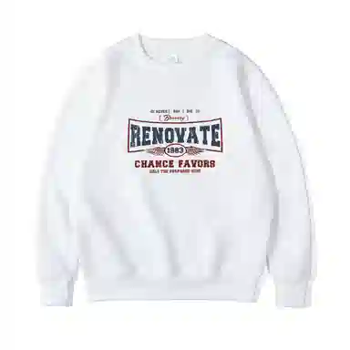 莫代尔 秋冬休闲街头学院风时尚百搭美式圆领潮流大码嘻哈卫衣打底衣 男女同款