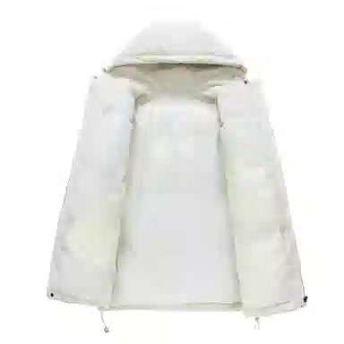 左岸 秋冬加厚保暖青少年港风连帽面包服棉衣休闲宽松简约纯色潮牌棉袄外套棉服 男款
