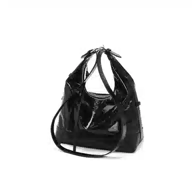 老人头 复古时尚通勤高级质感休闲百搭小众设计腋下包 牛皮革 单肩包 常规 女款 黑色/咖啡色/焦糖色