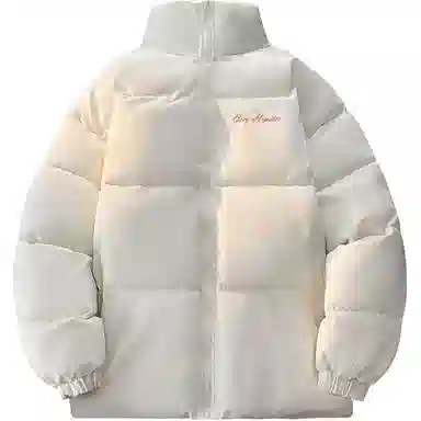 徐百货 复古潮流简约上衣外套高级感艺术签名字母基础款美式高街宽松面包服痞帅百搭棉服 男女同款