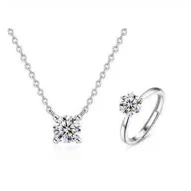 【S999纯银|一克拉莫桑钻】 凤祥囍事 老凤祥 浪漫梦幻璀璨灵动森系精致素圈小众高级感设计锁骨链学生日常通勤约会百搭 足银 项链 女款