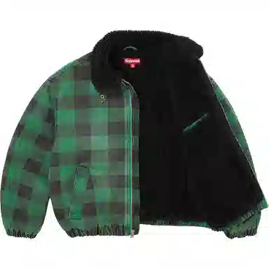 Supreme FW25 Faux Shearling Lined Bomber Jacket logo