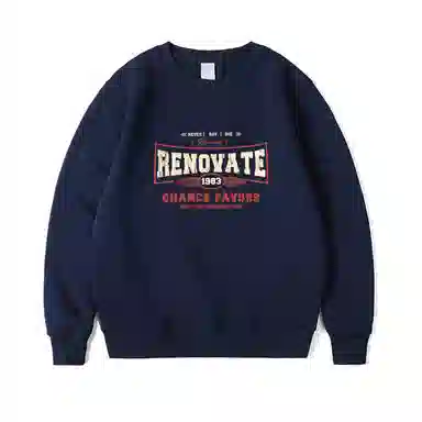 莫代尔 秋冬休闲街头学院风时尚百搭美式圆领潮流大码嘻哈卫衣打底衣 男女同款