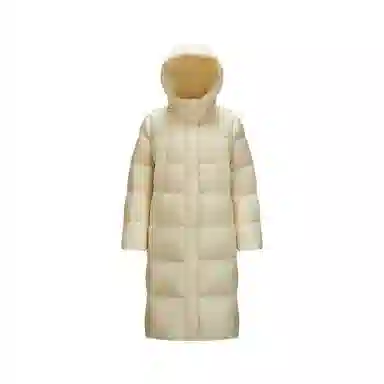 森马 超级植物系列 纯色防水加厚保暖连帽中长款羽绒服 女款