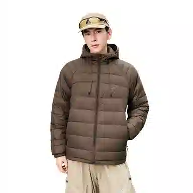 鸭鸭 户外运动连帽纯色羽绒服 男女同款