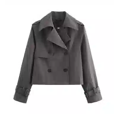 海獭 短款风衣外套时尚简约 女款