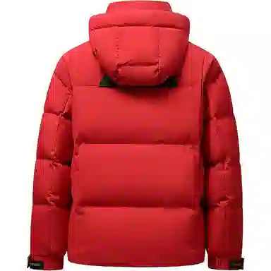 鸭鸭 时尚韩版冬季连帽保暖舒适高质量百搭潮流纯色简约羽绒服 男女同款