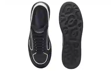 Alexander McQueen Low Top Leather Sneakers Black