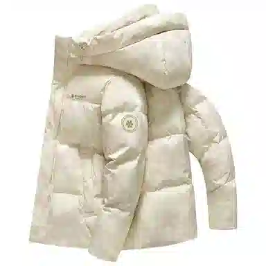 鸭鸭 户外系列 时尚韩版潮流短款连帽冬季外套防寒保暖休闲迷彩羽绒服 女款