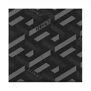 Versace Vintage Monogram Fold Wallet Black Gray