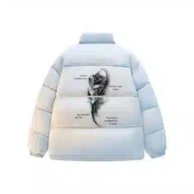 DOENU Light Rose Logo Puffer Jacket