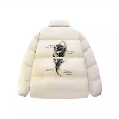 DOENU Light Rose Logo Puffer Jacket