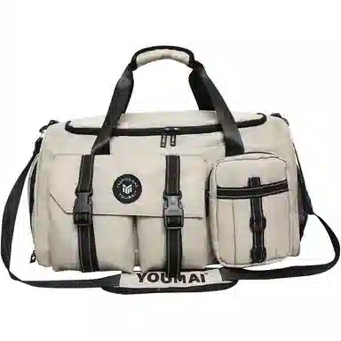 彤彤兔 拉链开合大容量休闲简约 尼龙 旅行包 男女同款情侣款 黑色/粉色/卡其色/黄绿色/黄色/军绿色