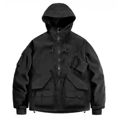 VIP Flight Hoodie Cargo Jacket Black