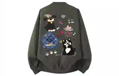 AYEA Vintage Cartoon Dog Logo Jacket