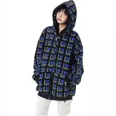 BrandName Heart Letter Print Hoodie