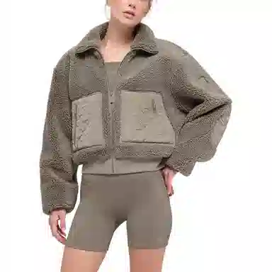 Alo Yoga Sherpa Edge Bomber Ivory