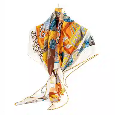 丝界 高级时尚素绉缎真丝百搭 桑蚕丝 丝巾 女款