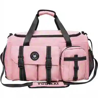 彤彤兔 拉链开合大容量休闲简约 尼龙 旅行包 男女同款情侣款 黑色/粉色/卡其色/黄绿色/黄色/军绿色