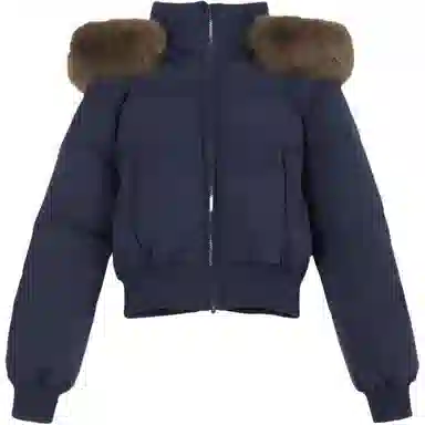 FTTHR Vintage Fur Collar Hoodie Coat