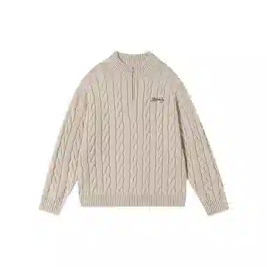 FORNINES Half-Zip Knit Sweater